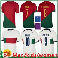 2022 Portuguesa JOAO FELIX soccer jerseys RUBEN NEVES BERNARDO BRUNO RONALDOs FERNANDES Portugieser 22 23 Portuguese football shirt Kids kit Men women sets