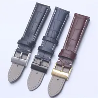 Breitling Strap Man을위한 Black Brown Blue Genuine Leather Watchband Watch Band Soft Watchband 22mm 도구 3201