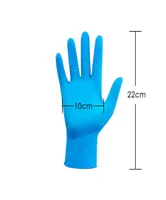100 Pcs Blue Nitrile Rubber Comfortable Disposable Food Grade Household Working Gloves Home Cleaning Accessories 201207