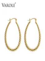 Varole ed Linien u Form Hoop Ohrringe Gold Farbe Süße geometrische Wassertröpfchen Hoops Ohren Modeschmuck für Frauen