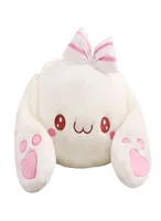 Kawaii White Rabbit Plush Backpack اليابانية Big Ear Bunny Backpacks محشو الدمى للفتيات Love Lolita Bag 4533cm 1022