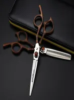 Hair Scissors High Quality Japanese VG10 Cutting Shears Wooden Handles Professional Hairdressing MC3101397367