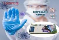 100pcsset Disposable Gloves Hygiene Inspection Disposable Gloves NBR Rubber Cleaning Glove Household Cleaning Supplies T200508
