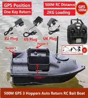 GPS Smart Remote Control RC Bait Boat 500m 3 Hoppers Posizionamento GPS Auto Reuturn Fiutur Afta velocità Cruise Wireless RC Fishing Nest Boat 208538392