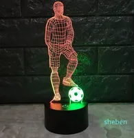 Stylowe kulki lampy dotykowe czujnik piłkarski światło 3D dla fanów sportu piłkarskiego najlepszy prezent 7