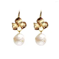 Boucles d'oreilles en peluche lii ji réel perle d'eau douce baroque oreille goutte à main bijoux fait à la main pour les femmes cadeaux d'été