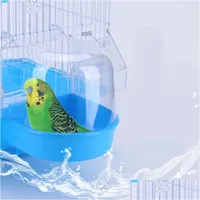 Bird Cages Pet Bird Parrot Hanging Cage Transparent Bathing Tub Shower Box Decor Bathtub 20220906 Q2 Drop Delivery Home Garden Suppli Dhscq