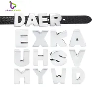 130pcs 8mm Silver plain Slide Letters fit bracelet Alplabet Charms for DIY Wristband Bracelet LSSL096916857