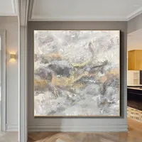 Paintings Modern Wall Decoration Picture An Abstract Oil Painting With Gold Texture Large Home Decor Art For Living Room