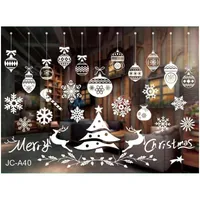 Window Stickers Window Stickers 2022 Merry Christmas Wall Decorations White Snowflakes Glass For Home Year Decals Decor Drop Deliver Dh6Tk
