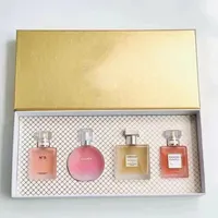 Traje de perfume de mujeres famosas N5 Coco Chance Anti-Perspirant Desodorant Spray 25mlx4 Cuerpo Mist que larga fragancia de aroma de larga duraci￳n para regal