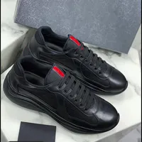 Sneakers Men Fashion Casual Shoes America's Cup Designer Patent Leather and Nylon Luxury Mens Shoe204n