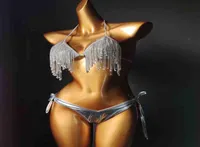 2021 Венера каникулы сексуальные алмазные бикини набор тазелей с купальными кистями Bling Stones Bankwear Bangage Sexy Women Swimsuit4307767