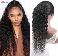 ishow 828inch wave wave extensions human hair spony pony tail yaki straight Afro kinky curly jc ponytail for Women All Ages Natur5870973