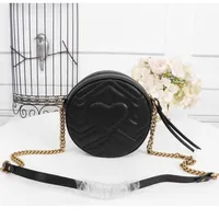 mini round shoulder bag European and American new style Marmont bag Genuine leather fashion women bags size model 221122