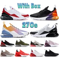 With box 270s mens running shoes triple white Black summer Gradient university red Dusty Cactus be true gloo hyper barely rose women men designer sneakers US 5.5-11