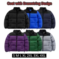 Mens Puffer Jackets Women Face Coats Warm Parka Black North Letter Embroidery Short Outwear Windbreaker Winter Male Couples with Drawstring