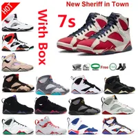 7 New Sheriff in Town Mens Basketball Shoes Cardinal 7s Citrus Flint Miro PG Raptors Sapphire Paname Hare Quai 54 9 Red Fire 6 Chrome 11 Cherry 11s 9s Sneakers With Box
