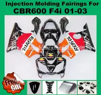 100Fit Injection fairings For F4i HONDA CBR600F4i CBR600RR 01 02 03 CBR 600 F4i CBR 600F4i 2001 2002 2003 Fairing kits REPSOL des1837068