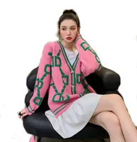 22SS Yeni Kadın Sweaters Gevşek Kırışık Kadın Örme Süveter Hırka Kadın Tasarımcı Sweaters