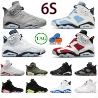 Jumpman 6 Retro Basketball Shoes Men Women 6s Georgetown Midnight Navy UNC White Red Oreo Metallic Sliver Carmine Mens Trainers Outdoor Sports Sneakers 36-47