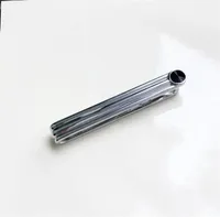 Luxus -Designer -Krawattenclip für Männer hohe Qualität mit Stempel Titanium Stahl Metall -Top -Geschenk mit Box232N8537801