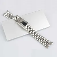 Links de parafuso sólido 316L de alta qualidade Jubileu de pulseira de faixas de faixa com fecho de prata de 20 mm para mestre II