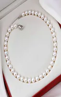 New Fine Pearls Jewelry NATURAL 1011MM SOUTH SEA WHITE ROUND PEARL NECKLACE 18quot silver7095746