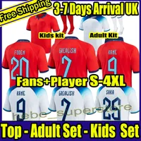 S-4xl 2022 Puchar Świata Mead Soccer Jersey Kane Sterling Rashford Sancho Grealish Mount Foden Saka 23 23 National Englands Football Shirt Women Men Kit Kit Sets