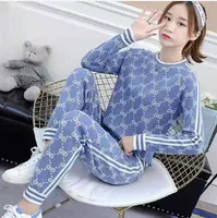 Tracksuits Casual Two Piece Set Women Clothing O-neck Long Sleeve Sweatshirts and Sweatpants Matching Fall