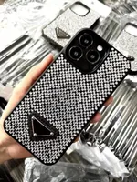 Телефон роскошный блеск iPhone Case 14 Pro Max Case 13 12 11 Designer Bling Sparkling Afinestone Diamond Dewered 3D Crystal Women Back