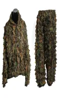 Polyester Durable Outdoor Woodland Sniper Camo Ghillie Suit Kit Cloak Outdoor Leaf Camouflage Jungle Hunting Birding suit2289259