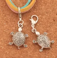 100pcslot Turtle Tortoise Animal Lobster Claw Clasp Charm Beads 359x146mm Tibetan silver Jewelry DIY C11826519734