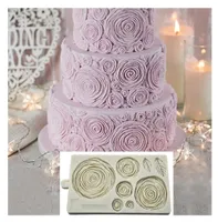 Ruffled Roses Mould Cake Decorating Tools Fondant Mold Silicone Mold For Sugarpaste Flower Paste Marzipan Modelling Paste K259 T20