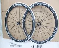 Outlet 50mm clincher Alloy braking surface carbon wheels road bike wheelset carbon rim with alloy brake track 1Yearwarranty2142798