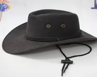 Western Cowboy Hat Men Binicilik Kapağı Moda Aksesuar Geniş Brimded Ezilebilir Sırplama Hediyesi Fi19ing Açık Hats6757330