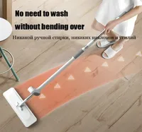 360 Rotating Handwashing Lazy Mop Magic Flat Squeeze Mop For House Floor Cleaning Cleaner Household Cleaning Supplies 220329