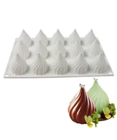 15 Cavidade Cone Whirlwind Onion Silicone Cake Mold para Chocolate Mousse Pudding Pudding Pão Bakeware Pan Decorating Tools 220815