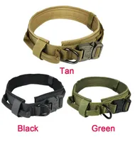 Pet Collar Anpassbare Nylon Taktische Kragen Militär Training Hundehalsband für große und mittlere Hund Haustier versorgt solide LJ20