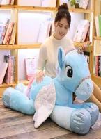1PC 506090CM Kawaii Unicorn Plush Toys Giant Pchaszone zwierzęce zabawki dla dzieci Soft Doll Decor Decor Dekor DEAT Prezent 220