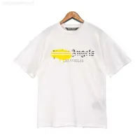 Erkek Tişörtler Yaz Pa Erkekler Kadın Palmiye T-Shirts Mans Stilist Tee Gilotin Ayı Avuç içi Baskılı Kısa Kollu Kesik Ayılar Angles Tees Angel T Shirt 522