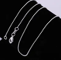 100pcslot 925 Серебряные серебряные шариковые цепи ожерелья для ожерелья.