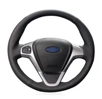 Pour Ford Fiesta 200813 HandSewn Wheel Cover Black Artificial Leather5128772