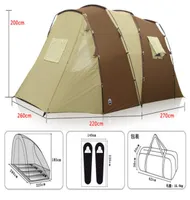Tent Camping One Hall Tent Camping Shelters Waterdichte zonnige Doubledeck Beschermende zomer buitenshuis tenten voor familiemaaltijd snel shi