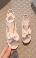 Sandals Summer 2022 Girls Opentoe Fashion Bow Soft Princess Shoes Children Baby Beach9749836