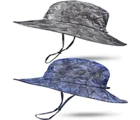 Outdoor Hats Breathable Wide Brim Boonie Hat Fishing Safari Cap Camo Bucket With Sun Protection UPF 508735875