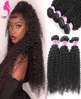 Indie Jerry Curl Human Hair Weave Weaving Curly Brazilian Maiaysian Indian Cambodian Jerry Curly 3PCS FAST DOBRYWA 5232344