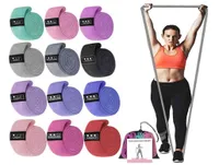 105lb Long Resistance Loop Band Set Unisex Fitness Yoga Elastic s Hip Circle Thigh Squat Workout Gym Equipment for Home 2106248129797