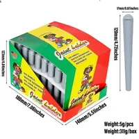 Tobak plastloppsr￶rstash burk 118mm ￶rt lagring fodral cigarett rullande kon papper joint holder piller l￥d luftt￤tt fast f￶rseglad container f￶re roll