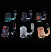 25mm OD Opaque pipe 4mm Bottom Smoking 14mm quartz banger nail 10mm 18mm male female for Dab Rig Glass Bong Bowl Pipes Adapter